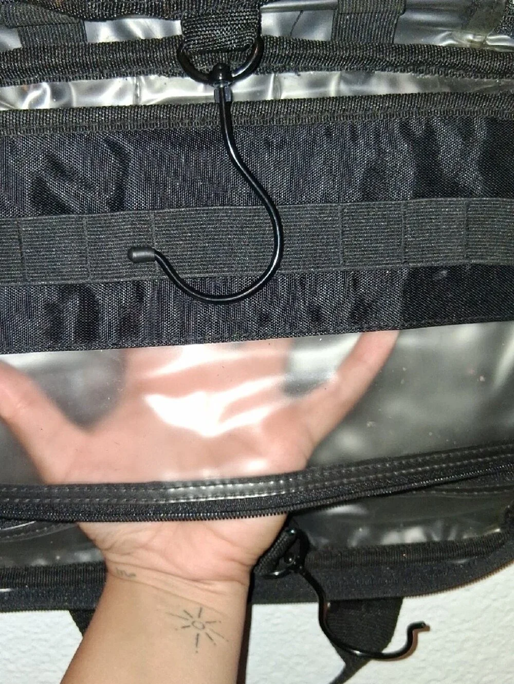 Murano Black Men's Travel Briefcase with Front Zip Pocket